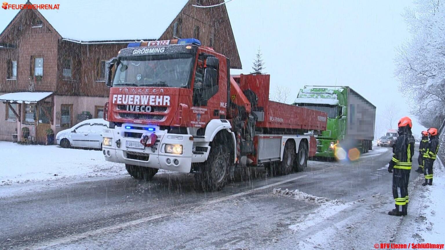 BFV Liezen: Dauereinsatz Durch Wintereinbruch