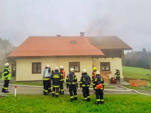 Brand Gebude mit glimpflichen Ausgang